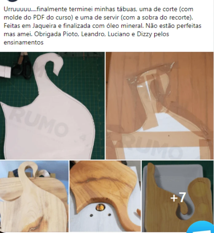 Depoimento de Rosy Art Fit mostrando molde, processo e peças produzidas